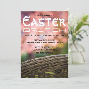 Anuncio Cesta de mimbre festivo, Brunch de Pascua