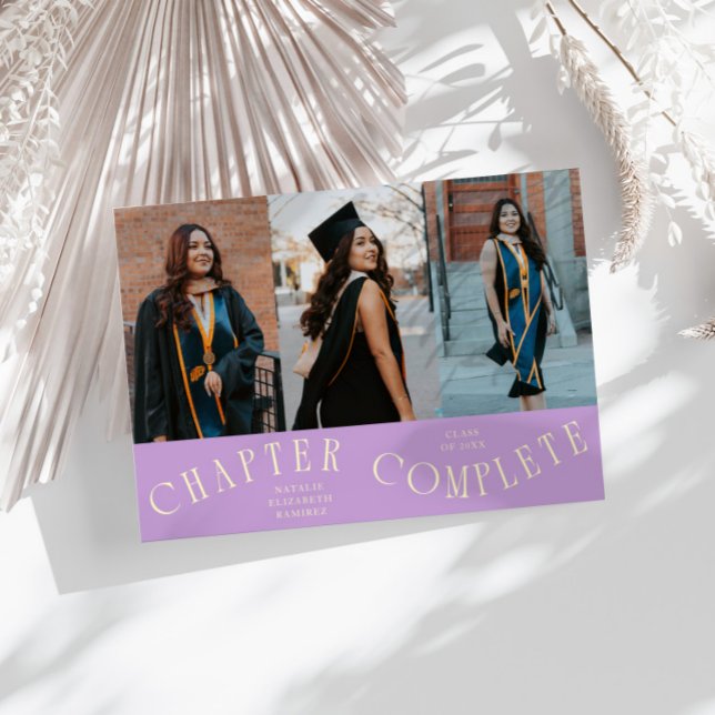 Anuncio Chapter Complete Typography Wisteria Grad Photo  (Subido por el creador)