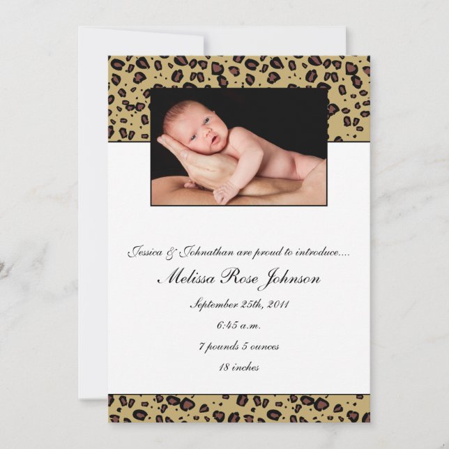 Anuncio Cheetah Baby Birth (Anverso)