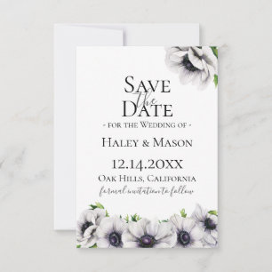 Anuncio Chic Anemone Floral Save The Date
