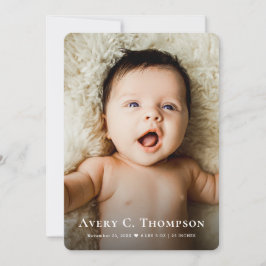 Anuncio Chic Foto Personalizada Gracias Corazón Moderno Na