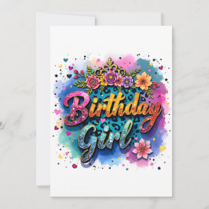 Anuncio Chica Cumpleaños Leopardo Floral