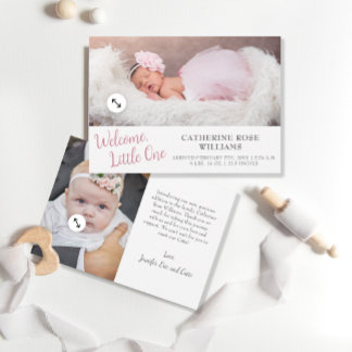 Anuncio Chica de escritura moderna minimalista Nacimiento 