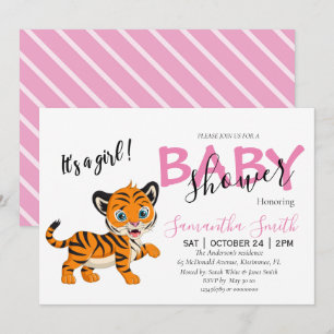 Anuncio Chica de tigre de Baby Shower