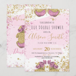 Anuncio Chicas gemelos lindos purpurina oro rosa Baby Show