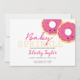 Anuncio Chicas gemelos rosados de Baby Shower rotos
