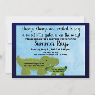 Anuncio Chico Invitado de Baby Shower, ducha de lagarto