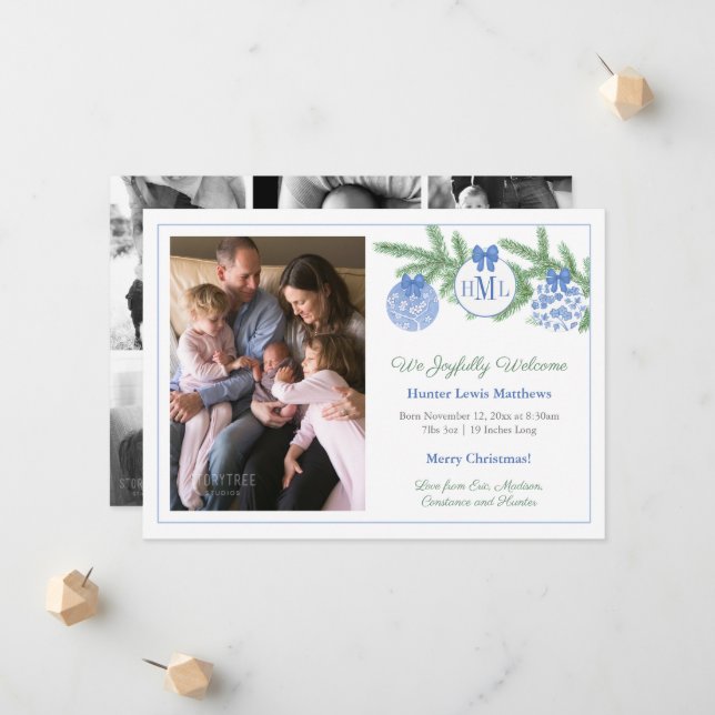 Anuncio Chinoiserie Monograma Navidades Baby Boy (Anverso/Reverso In Situ)