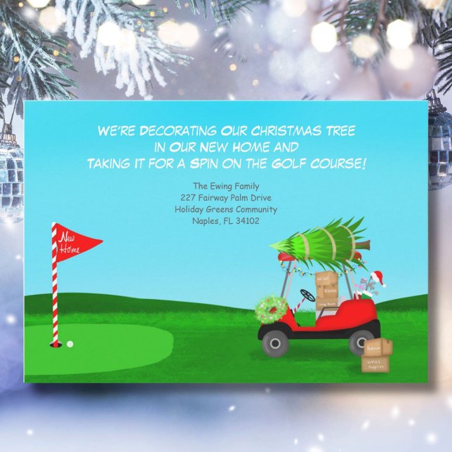 Anuncio Christmas Golf Cart With Moving Boxes Golf Course (Subido por el creador)