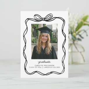 Anuncio Cinta De Lazo Caprichoso Moderno Foto Graduación 
