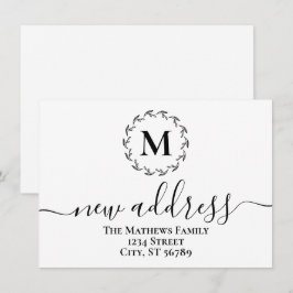 Anuncio Círculo de Monograma Botánico Simple para Nueva Di