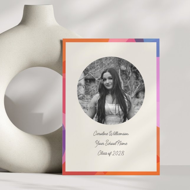Anuncio Círculo Foto Colorido Borde Moderno Graduación (Subido por el creador)