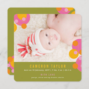 Anuncio Círculos burbujeantes Fuchsia Chica rosa Invitació