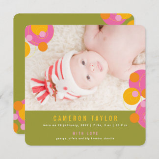 Anuncio Círculos burbujeantes Fuchsia Chica rosa Invitació