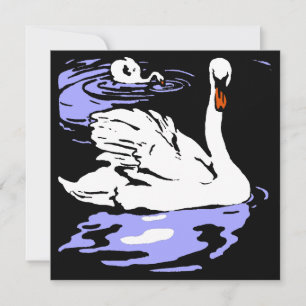 Anuncio Cisnes de animales de la granja Woodcut de Victori