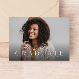 Anuncio Clase 2025 graduación foto simple elegante