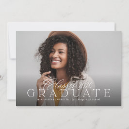 Anuncio Clase 2025 graduación foto simple elegante