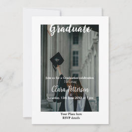 Anuncio clase blanca negra clásica añada graduación de sch