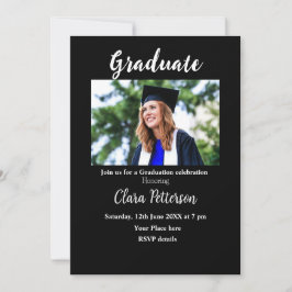 Anuncio clase blanca negra clásica añada graduación de sch