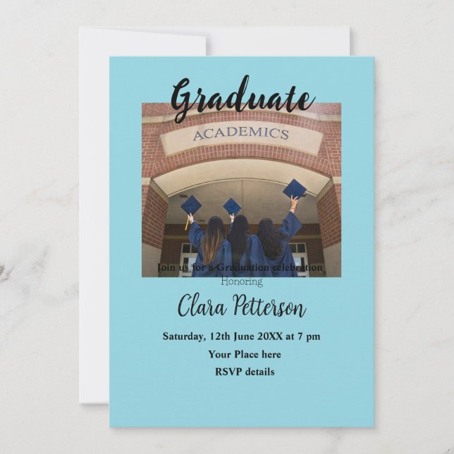 Anuncio clase blanca negra clásica añada graduación de sch (Anverso)