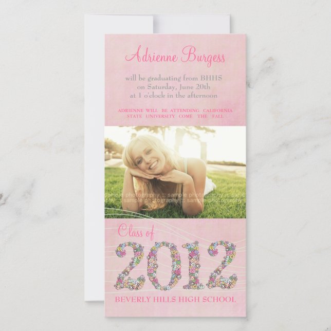 Anuncio Clase Blossoms de verano de 2012 Graduation PhotoC (Anverso)