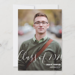 Anuncio Clase de 2021 Graduate Personalized Photo Name