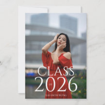 Clase de 2022 Personalizado Texto Foto Graduación 