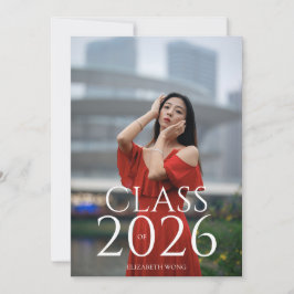Anuncio Clase de 2022 Personalizado Texto Foto Graduación 
