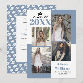 Anuncio Clase de 2025 cuatro fotos polvorientas graduación