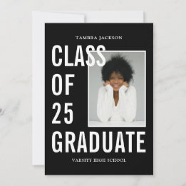 Anuncio Clase De 25 Graduación De Foto Y Biografía En Blan