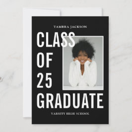Anuncio Clase De 25 Graduación De Foto Y Biografía En Blan