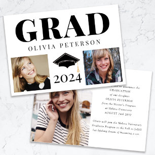 Anuncio Clase de collage de fotos de 2024 Graduación