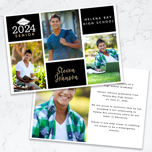 Anuncio Clase de collage de fotos de 2024 Graduación super (Subido por el creador)