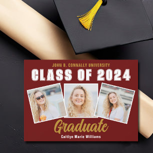 Anuncio Clase de Collage de fotos marrón de 2025 Graduació