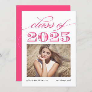 Anuncio Clase de cosecha en caliente rosa de 2024 Graduaci