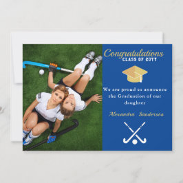 Anuncio Clase de graduación de fotografía de hockey sobre