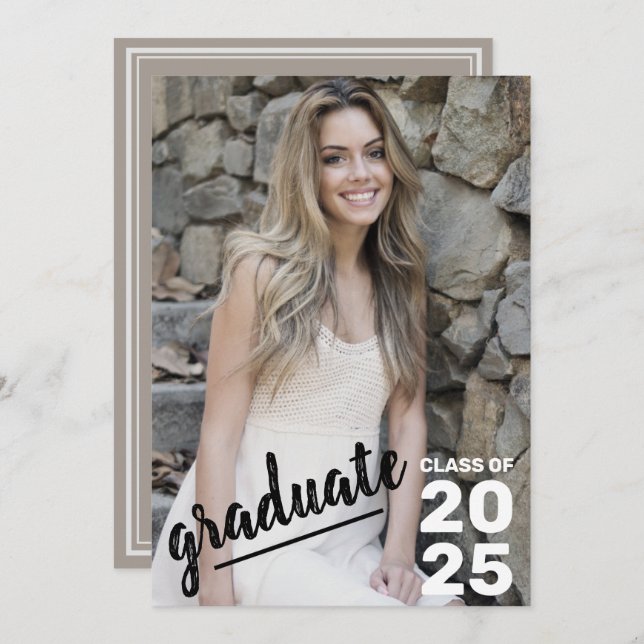 Anuncio Clase de Graduación de la Escuela Secundaria Moder (Anverso / Reverso)