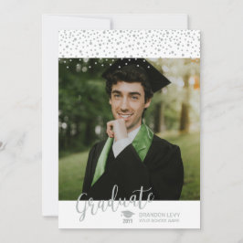 Anuncio Clase de graduación del año de plata confeti Foto
