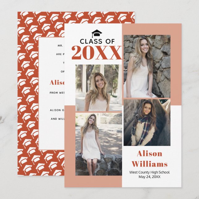 Anuncio Clase de graduación fotográfica de terracota 2023 (Anverso / Reverso)