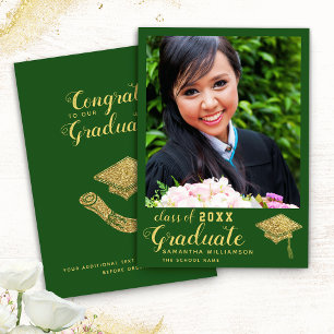 Anuncio Clase de Graduación Fotográfica Verde y Oro 2025