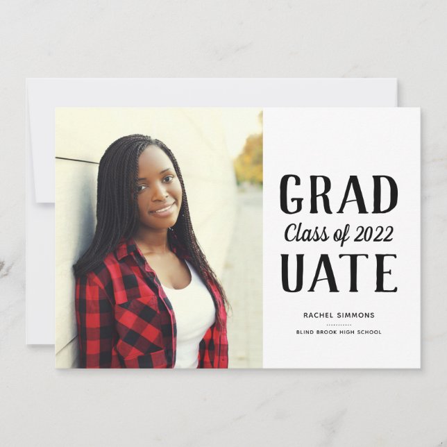 Anuncio Clase de graduación Tipo moderno apilado (Anverso)