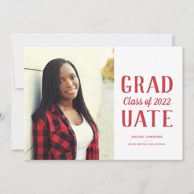 Anuncio Clase de graduación Tipo moderno apilado (Anverso)