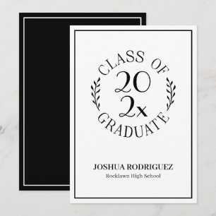 Anuncio Clase de la tipografía blanca negra graduada de 20
