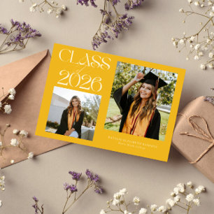 Anuncio Clase Elegante 2026 Tipografía Grad Amarillo