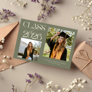 Anuncio Clase elegante de 2026 Tipografía Graduado Foto Sa