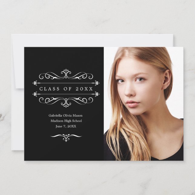 Anuncio Clase Elegante De 20XX | Negra (Anverso)