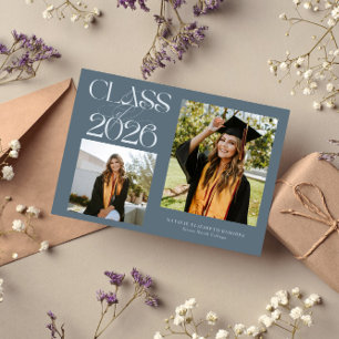 Anuncio Clase Elegante de Tipografía 2026 Graduación Azul