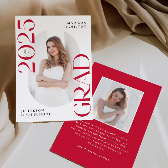 Anuncio Clase moderna de 2025 Grado rojo 2 Graduación foto (Subido por el creador)