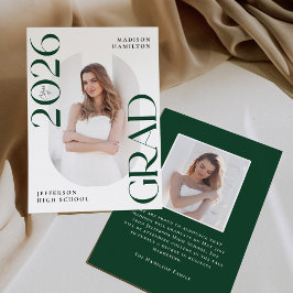 Anuncio Clase moderna de 2025 Grado verde 2 Graduación fot