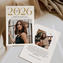 Clase moderna de 2025 Oro 2 Graduación fotográfica